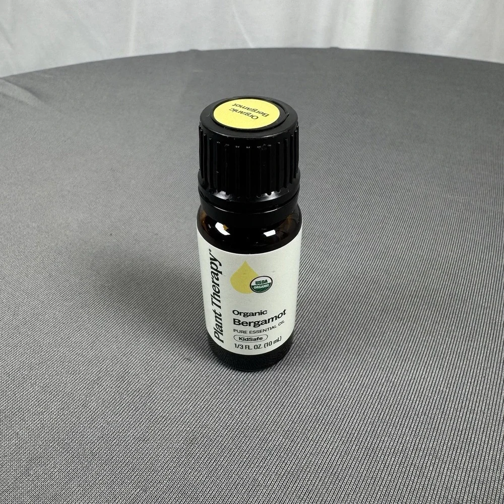 Plant Therapy Organic‎ Bergamot Essential Oil 0.33 Fl Oz 3/4 Full